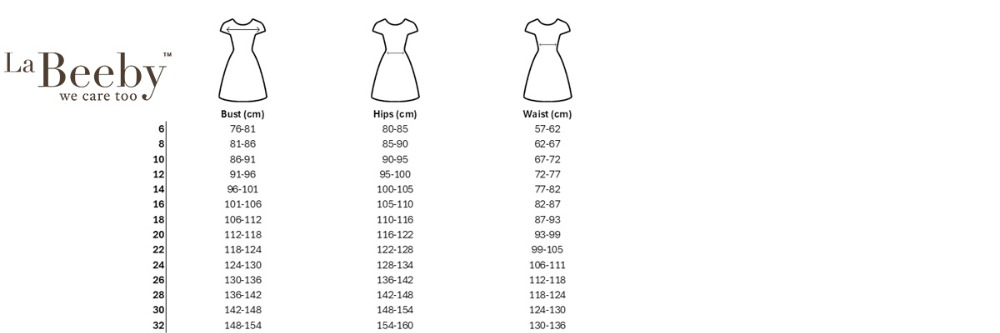 La_Beeby_Elena_Dress_Size_Guide_Logo