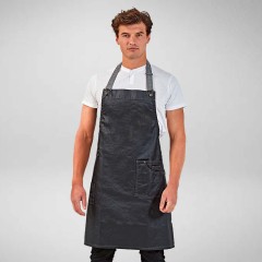 Premier District Waxed Look Denim Bib Apron