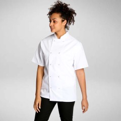 Tibard Short Sleeve Ring Stud Chef Jacket