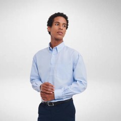 Russell Mens Long Sleeve Easycare Oxford Shirt