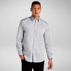Kustom Kit Mens Long Sleeve Oxford Shirt