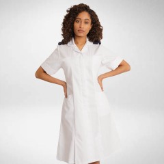 Behrens Womens Round Collar Dress With Epaulette Loops