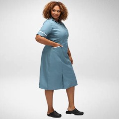 Behrens Womens Round Collar Dress With Trim