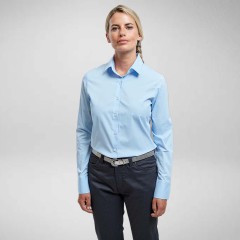 Premier Womens Long Sleeve Stretch Fit Poplin Shirt