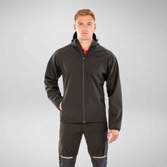 Result Mens Recycled 3-Layer Hooded Softshell Jacket