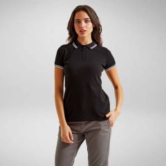Asquith & Fox Womens Short Sleeve Tipped Polo Shirt