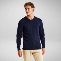 Asquith & Fox Mens Cotton Blend V Neck Sweater