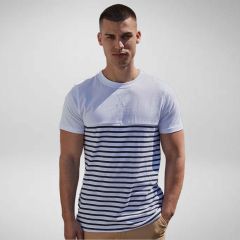 Front Row & Co Unisex Short Sleeve Striped Breton T-Shirt