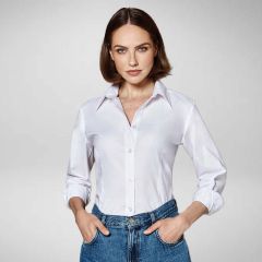 Kustom Kit Womens Long Sleeve Workplace Oxford Blouse
