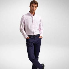 Premier Mens Long Sleeve Oxford Stripe Shirt