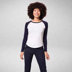 Skinnifit Womens Long Sleeve Baseball T-Shirt