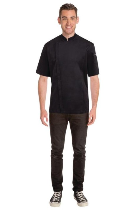Veste De Chef Homme Chef Works Springfield - Coupe Ajustée, Tissu Sergé Léger, Panneaux Latéraux Ventilés, Poches Utilitaires